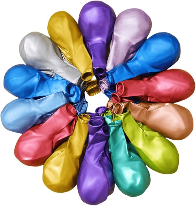 300 Pcs Metallic Chrome Balloons 12 Inch Colorful Party Balloon by ZWZLIULIAN