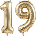 19 Balloon Number, 40 Inch Light Gold 91 19 Balloon Numbers, Foil Mylar Helium by Unknown