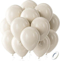Bezente White Sand Latex Party Balloons 100 Pack 12 inch | Sand White Boho by Bezente
