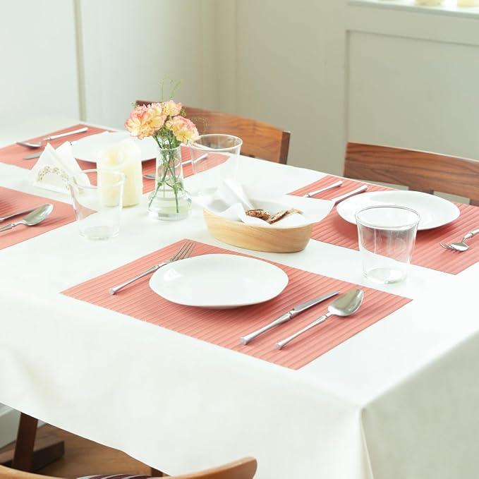 Placemats Set of 8 Vinyl/Plastic Woven Place Mats - Image 6