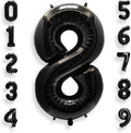 AULE 40 Inch Black Number Balloon 8 Foil 0-9 Birthday Big Numbers | Birthday by AULE