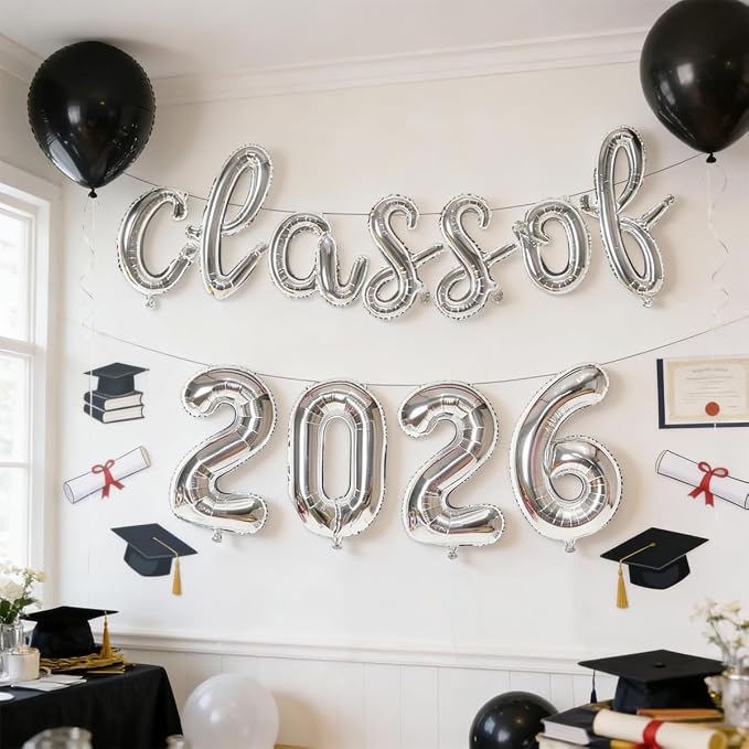 Class of 2026 Graduation Balloons, Balloon Banner, Indoor & Outdoor Decor - Image 3