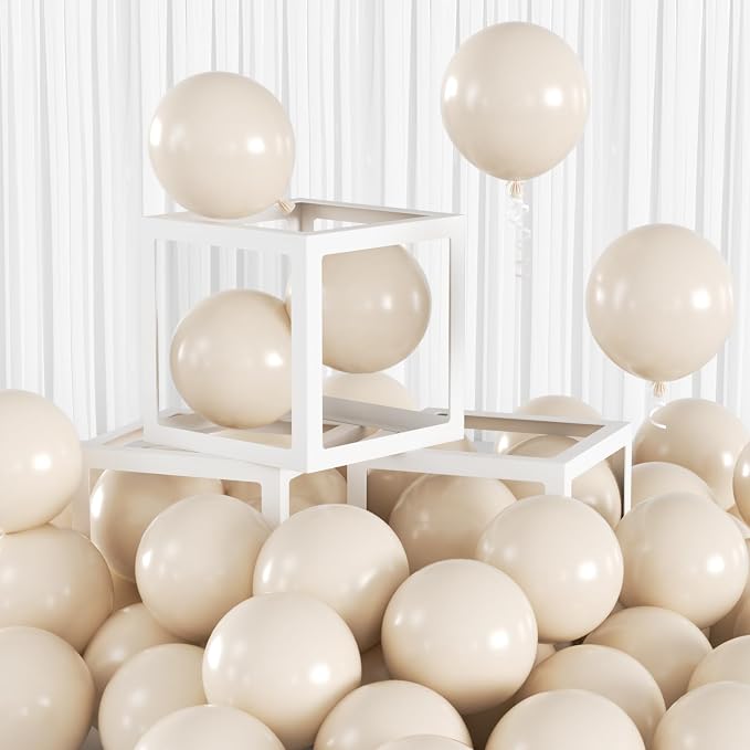 100pcs 5inch Small Sand White Balloons | 5” Mini Ivory & Cream Party Balloons by Colorfullifefromnowon