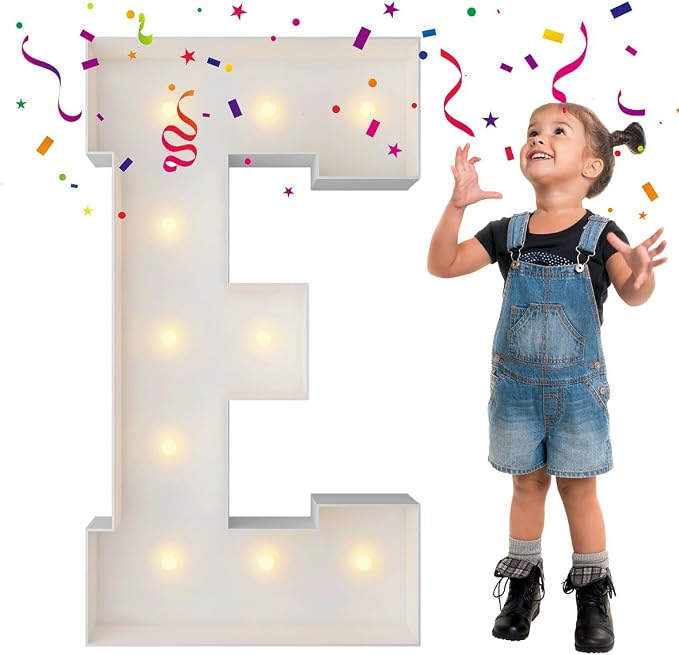 3FT Marquee Light Up Letters, Large Marquee Letters, Mosaic Balloon Frame by MerryMosaics