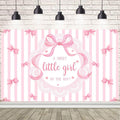 AIBIIN A Sweet Little Girl is on The Way Photography Background Pink Bow Girls by AIBIIN