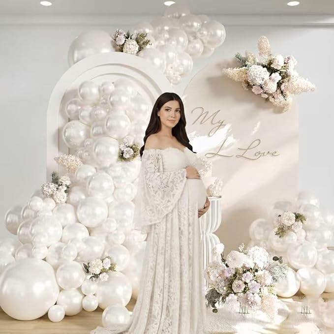 Pearl White Balloon Arch Kit - Image 5
