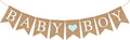 Pre-Strung Baby Boy Burlap Banner, Gender Reveal Banner by LIGHOON