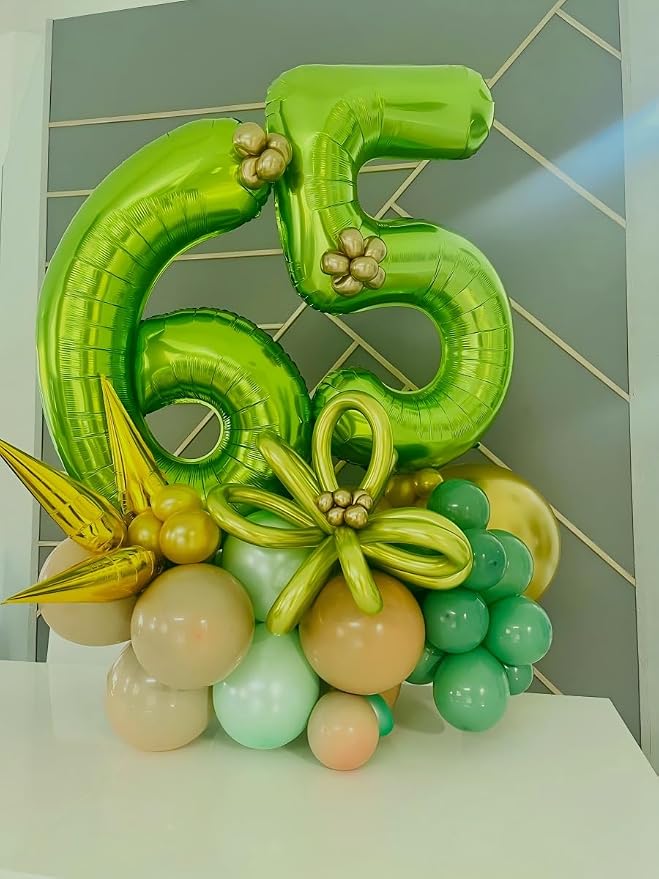 Light Green Number 5 Balloon 40 inch, Birthday Party Balloons Decorations | - Image 4