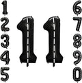 Black and White Stripes Number 11 Balloon 40 Inch, Road Style Digit Decor | by Unknown