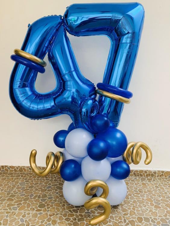 Navy Blue Number 9 Balloon 40 Inch, 9th Birthday Decorations Men Women | Foil - Image 3