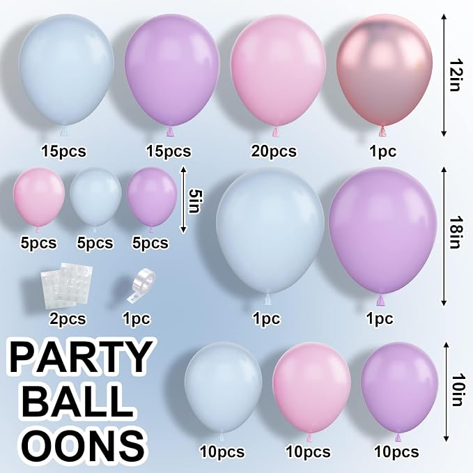 Pink Blue Balloon Arch Kit - Image 2