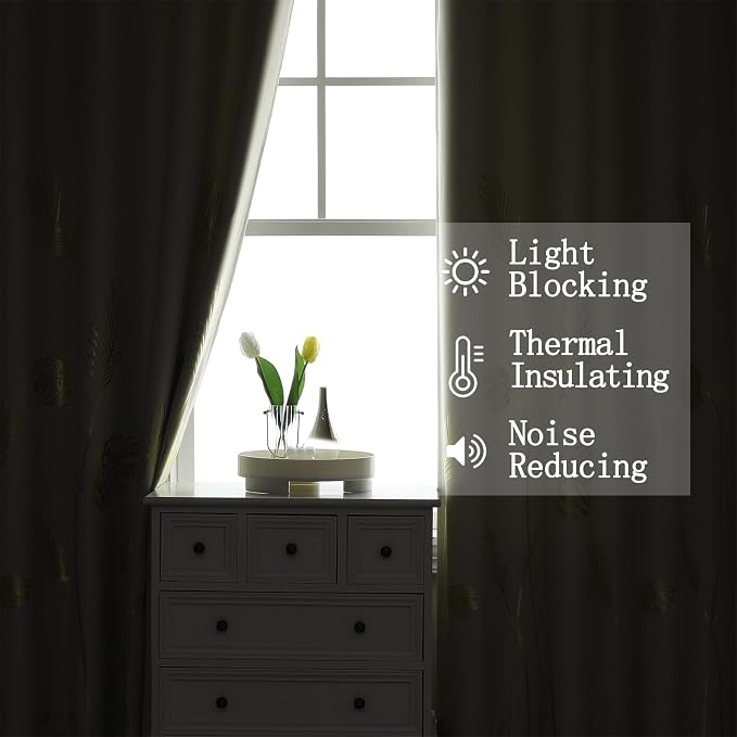 Cream Beige Room Darkening Curtains Window Curtains 102 Inches Long, Thermal - Image 6