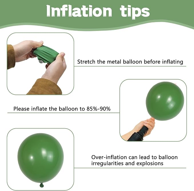 134Pcs Sage Green Balloons Different Sizes 5 10 12 18 Inch Sage green Latex - Image 3
