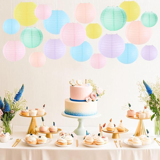 Paper Lanterns Party Decorations, Hanging Round Chinese Lanterns - Image 6