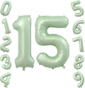 40 Inch Olive Green Number 15 Balloon by TNCDJKPA