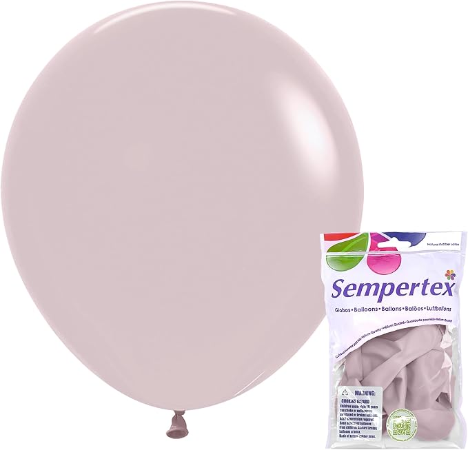 Sempertex Round Pastel Dusk Rose Balloons, 18 Inch, Graduation, Baby Shower by Sempertex