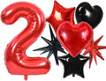 TONIFUL 2nd Birthday Balloons Kit 40 Inch Red Large Number 2 Foil Balloon | by TONIFUL