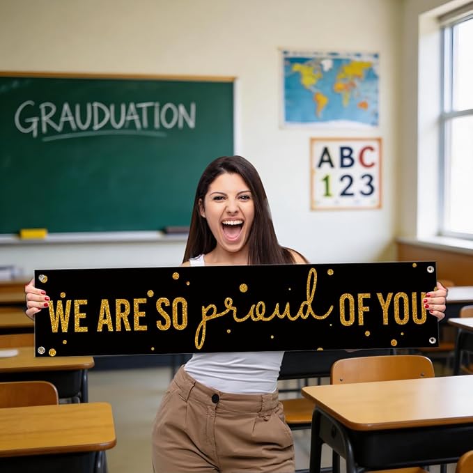 Graduation Banner, We Are So Proud of You Banner Decor, Heartfelt Celebration - Image 5