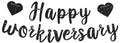 Black Glitter Happy Workiversary Banner by RICHHHA