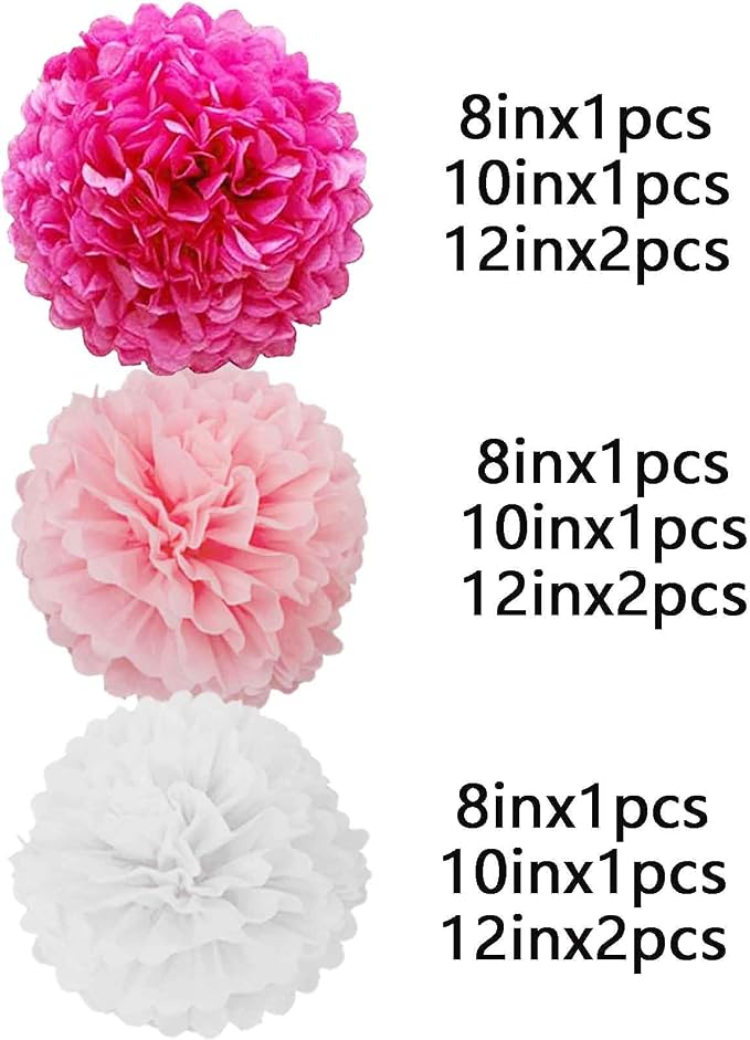 We Moment Rose Red and Pink White Paper Flowers Decorations - Image 2