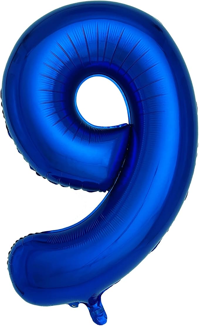 Navy Blue Number 9 Balloons 40 Inch Large Dark Blue Helium Foil Balloons by cocodino