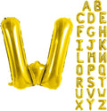 Gold Letter Balloons 40 Inch Large Letter W Balloon Aluminum | Foil Mylar Big by YUNSHANGMO