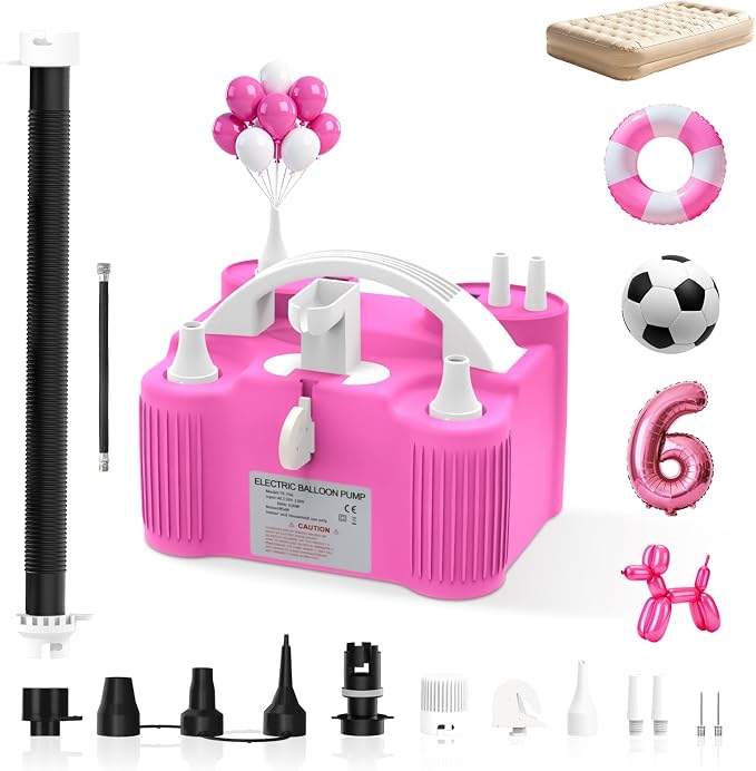 Electric Balloon Pump 4-in-1 Air Pump Portable Electric Balloon Blower Machine by Kusamue