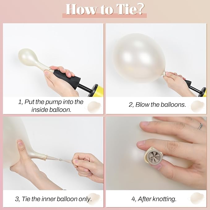 Dusty Pink Balloons, Blush Pink Metallic Rose Gold Double Stuffed Pearl White - Image 9
