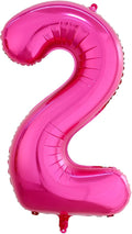 40 Inch Hot Pink Number 2 Balloon, Giant Number Balloons, Birthday Decor | by Unknown