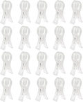 20 Pack Large Balloon Arch Clips, Transparent Plastic | Backdrop Spring Clamps by Unknown