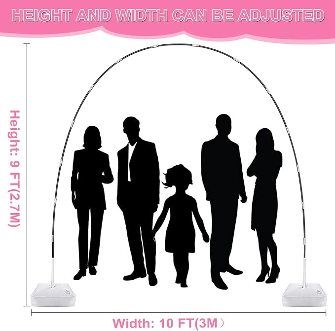 Balloon Arch Kit and Balloon Pump, 9Ft Tall & 10Ft Wide Adjustable Balloon Arch - Image 5