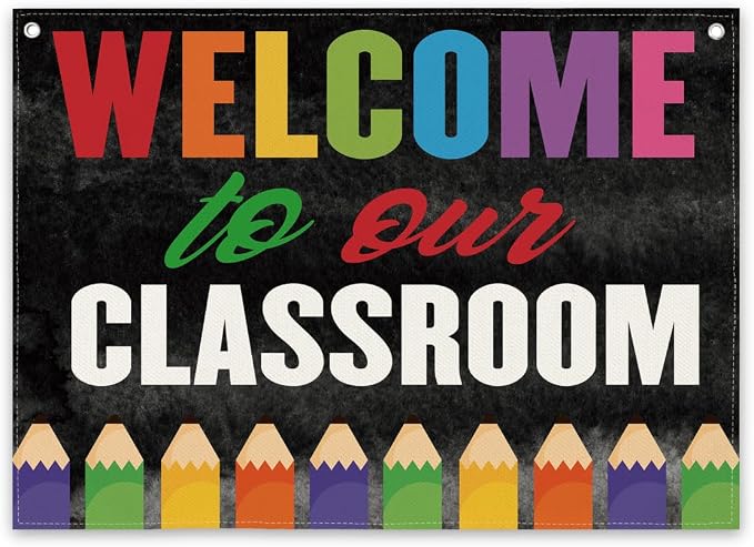 Welcome Decoration for Classroom, Welcome to Our Classroom Banner, Canvas by Unknown