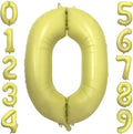 Pastel Yellow Number 0 Balloon 40 Inch Light Yellow Foil Number Balloons by cocodino