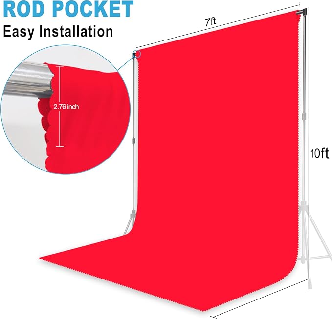Red Photography Backdrop for Photoshoot, 7x10 FT | Versatile Studio Photo - Image 2