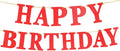 Red Glitter Birthday Party Banner by BIEUFBJI