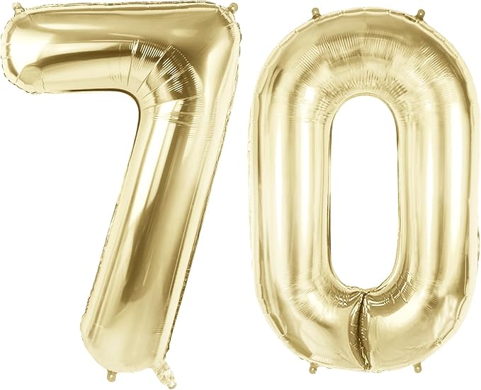 Number 70 Balloons for 70th Birthday Party Decorations, 40 Inch 0-100 by Joycard