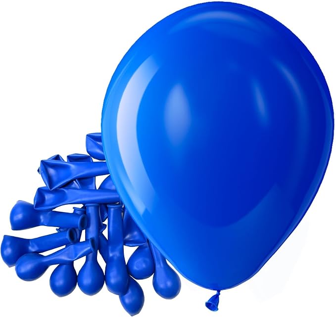 Bezente Royal Blue Latex Matte Party Balloons 150 Pack 5 inch Small | Blue by Bezente
