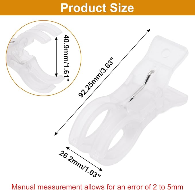 10 Packs Balloon Arch Clips 3.5 Inch Clear White Spring Clamps Heavy Duty - Image 2