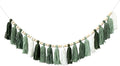 Green Classroom Decor Tassel Garland, Boho Wall Decor by Unknown
