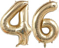 Light Gold 64 46 Balloon Numbers, 40 Inch Large 64th 46th Birthday Balloons by Unknown