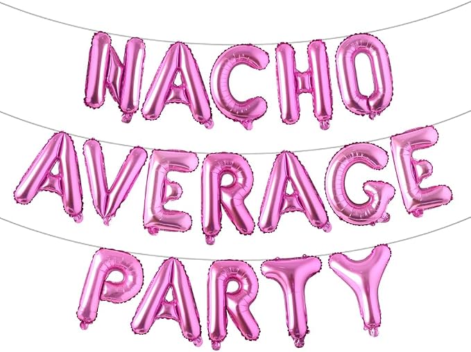 Nacho Average Party Decoration Nacho Average Party Balloons Banner Fiesta Taco by RUIANSI