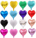 50 pcs 10 Inch Multi-colored Heart Foil Balloons | 10" Heart Mylar Balloons by AnnoDeel