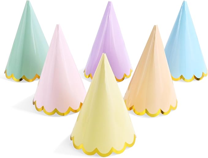 CANREVEL 24 PCS Pastel Party Hats by CANREVEL