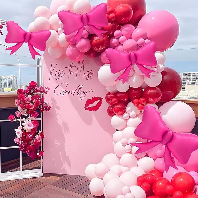 4pcs Jumbo Oversized Ribbon Balloons Coquette Bow Balloons Bow Party Coquette - Image 7