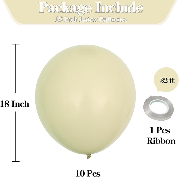 18 inch Pastel Yellow Balloons - Image 2