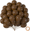 50pcs Matte Brown Balloons 12 Inch, Premium Dark Coffee Thick Latex Party by Q%26High+Life