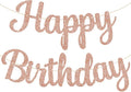 BEISHIDA Glitter Rose Gold Happy Birthday Banner Party Decoration NO DIY | by Beishida