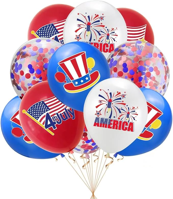 4th of July Balloons Decorations Set Red, Fourth of July Balloons - Image 7