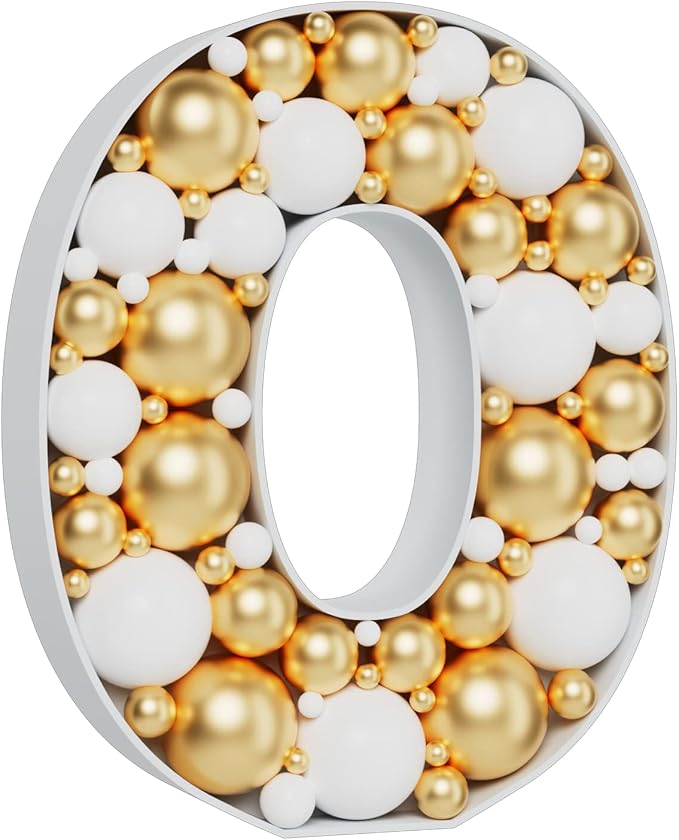 Marquee Letters 3FT Tall Mosaic Balloon Frame Pre-Cut Foam Board Letter O | by MEYSIMOON