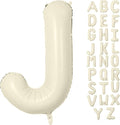 Letter Balloon 40Inch Cream White Big Alphabet Balloons Letter J | Giant Foil by YUNSHANGMO